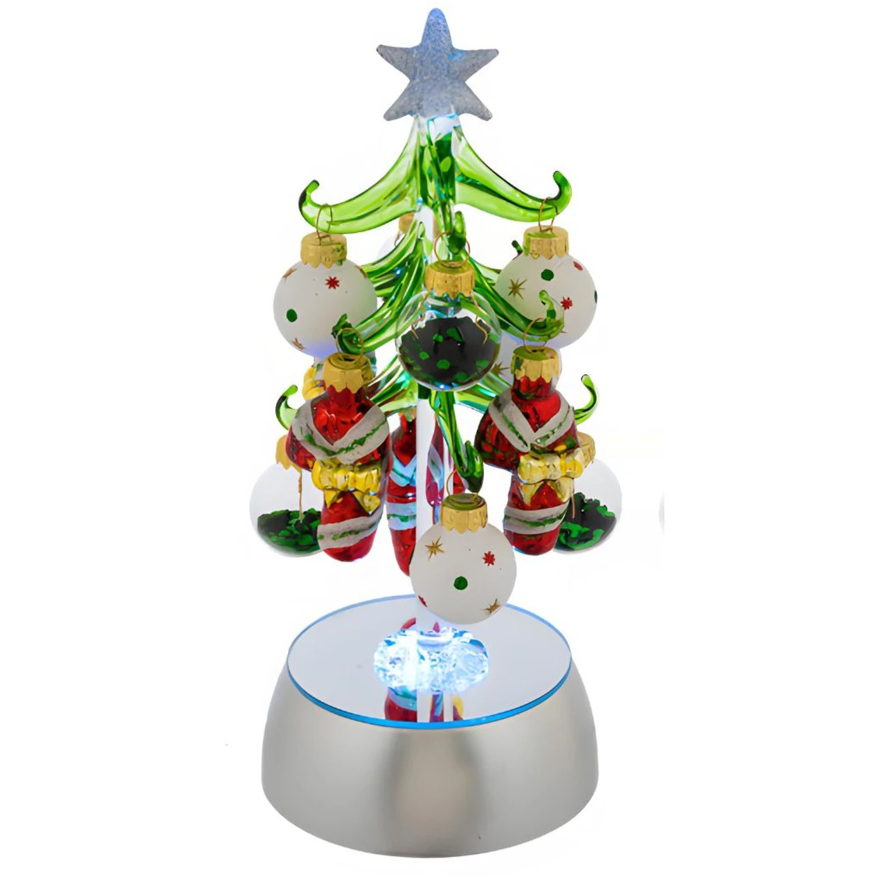 Light-Up Christmas Tree With Candy Cane Ornaments 1 Light-Up Christmas Tree With Candy Cane Ornaments