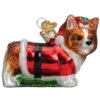 Old World Christmas - Holly Hat Corgi Puppy Ornament