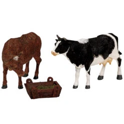 Lemax - Feeding Cow And Bull Set Of 3