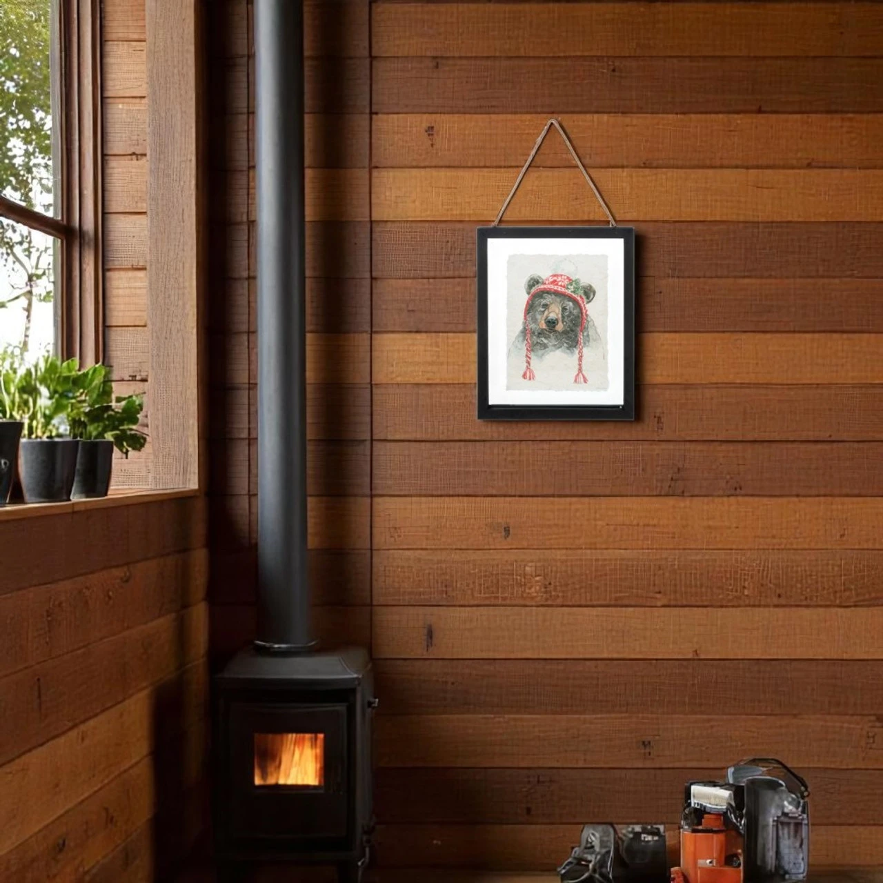 Winter Woodland Bear In Frame 2 Winter Woodland Bear In Frame - Image 2