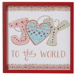 Gingerbread Joy To The World Wall Sign