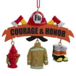 Kurt Adler Firefighter Dangling Ornament