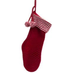 Knitted Red Holiday Stocking
