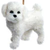 Kurt Adler Furry Bichon Frise Dog Ornament