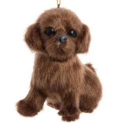 Kurt Adler Furry Brown Labrador Retriever Dog Ornament