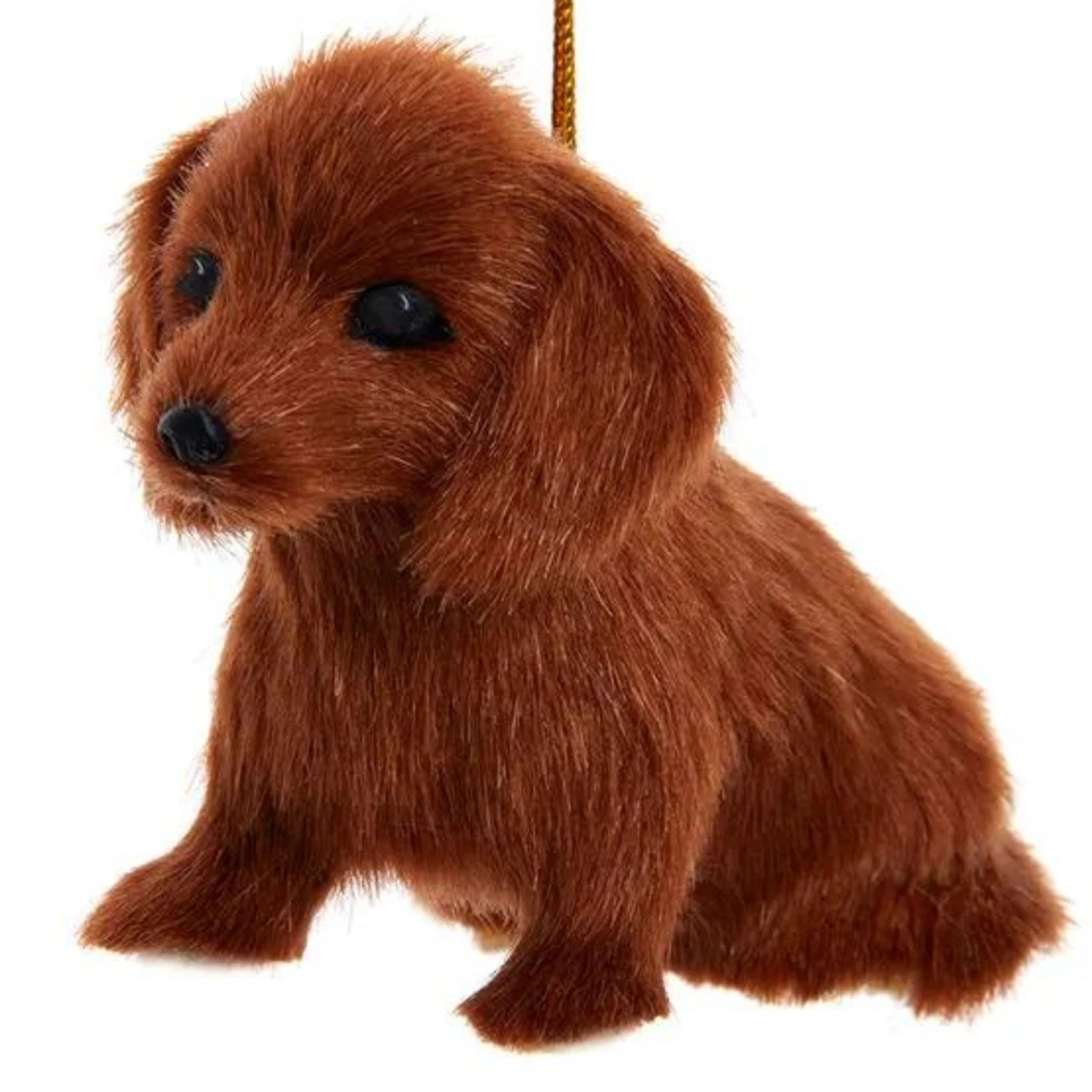 Kurt Adler Furry Brown Dachshund Dog Ornament 1 Kurt Adler Furry Brown Dachshund Dog Ornament