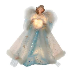 Kurt Adler 14in Lit Coastal Beach Angel Treetop