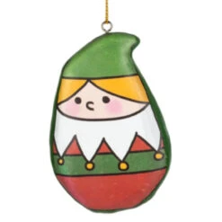 Elf Pebble Art Ornament