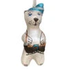 Handmade Ukrainian Bear With Skates Ornament