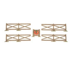 Department 56 Halloween - Brown Crossbuck Fence Set Of 5