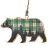 Green Puffy Bear Ornament