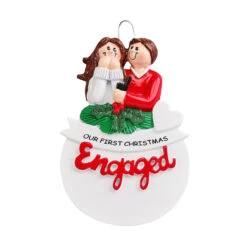 Personalized Engaged Couple Ornament