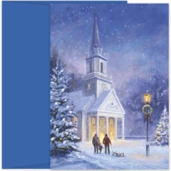 Snowy Church Card Set