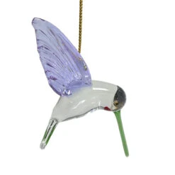 Purple Hummingbird Ornament
