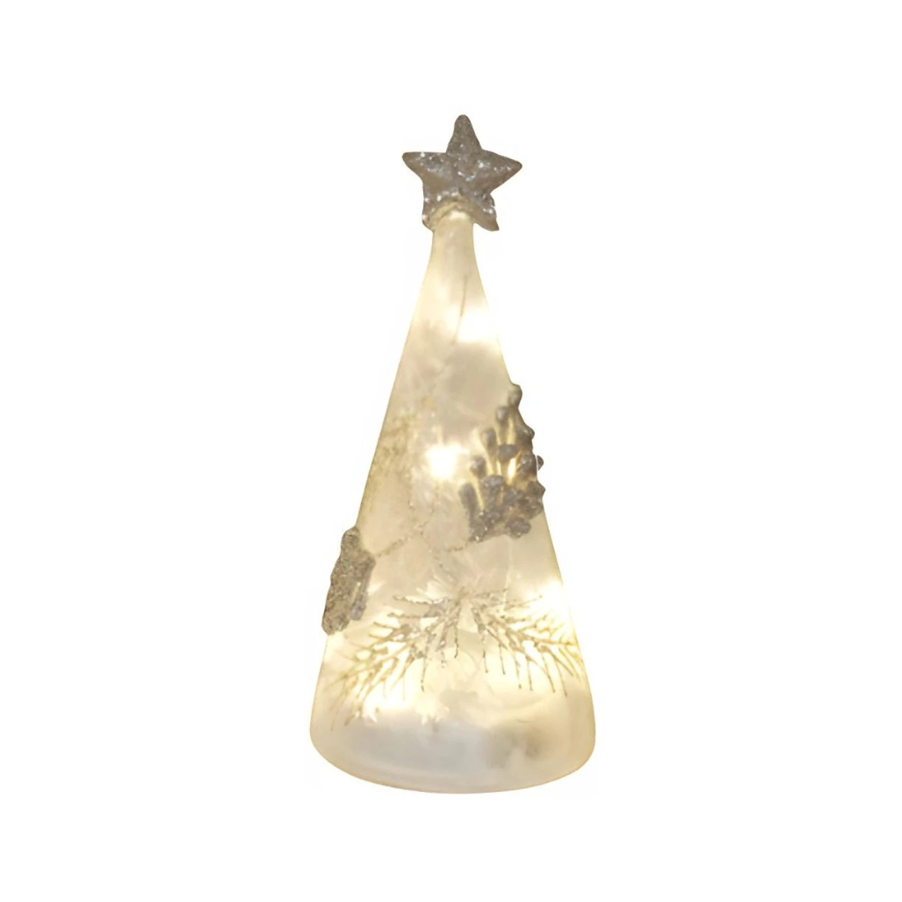 Lighted Medium Frosted Glass Pinecone Tree 1 Lighted Medium Frosted Glass Pinecone Tree