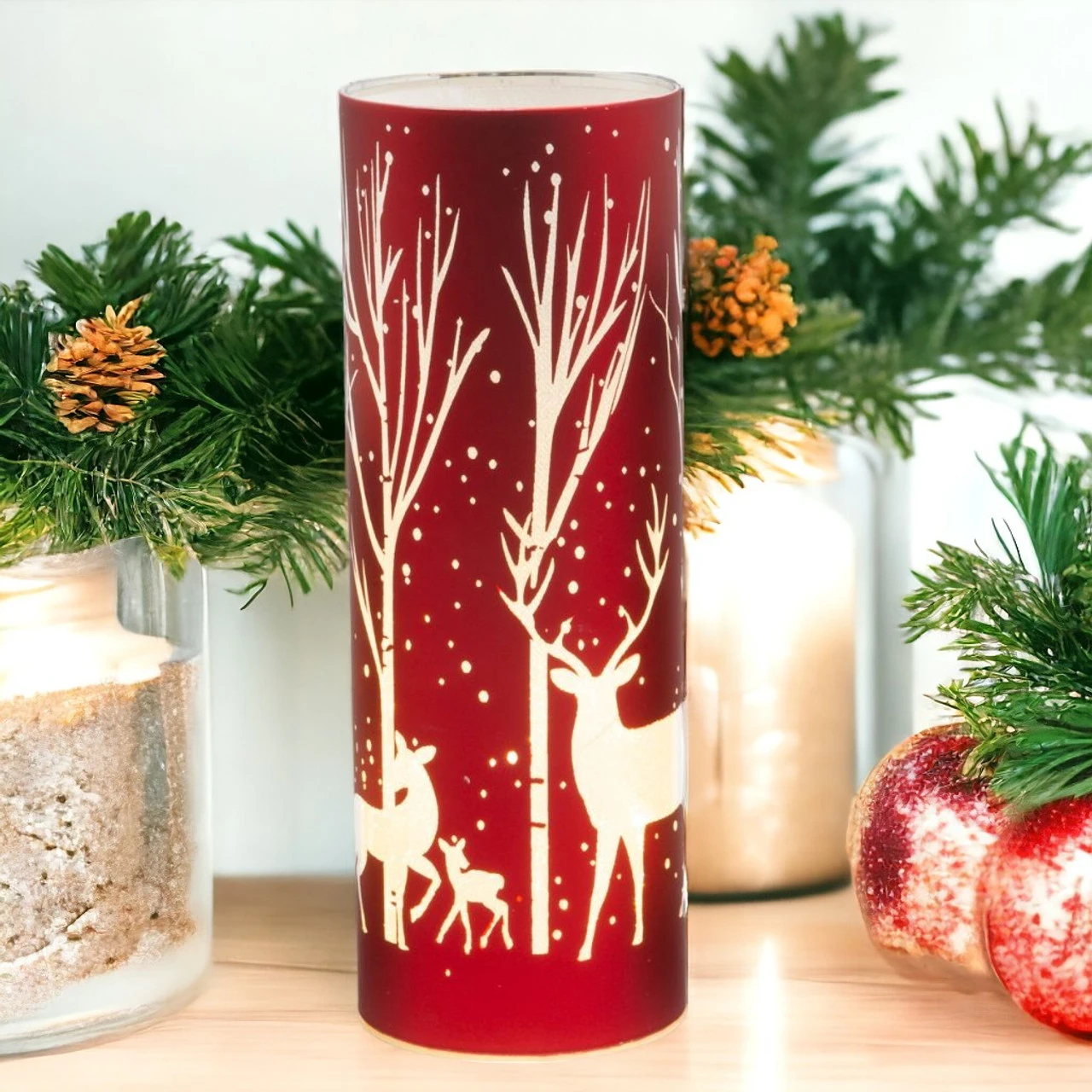 Large Enchanted Winter Glass Luminary 2 Large Enchanted Winter Glass Luminary - Image 2