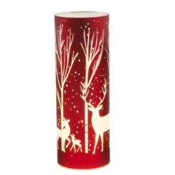 Large Enchanted Winter Glass Luminary