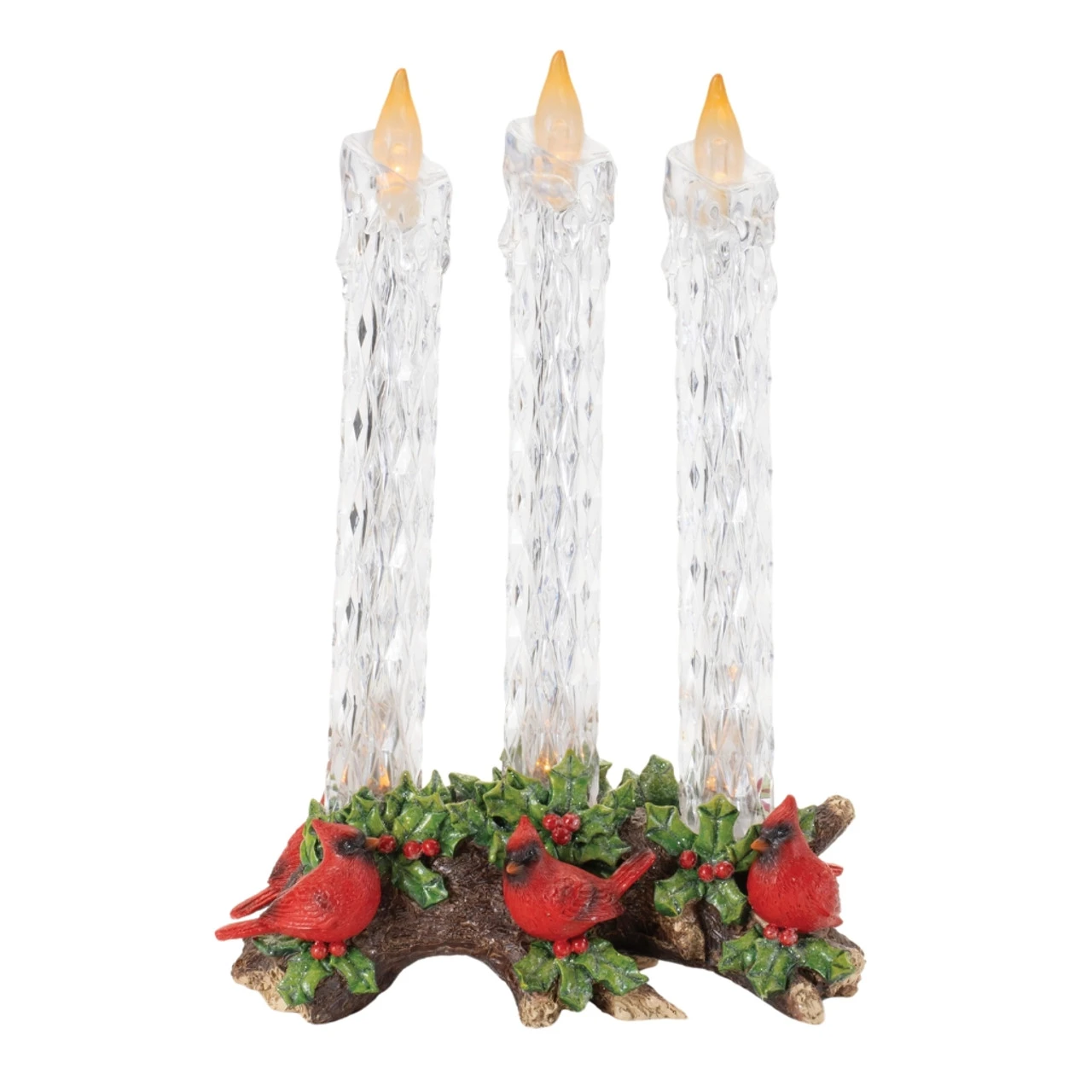 LED Taper Candles With Cardinals 1 LED Taper Candles With Cardinals