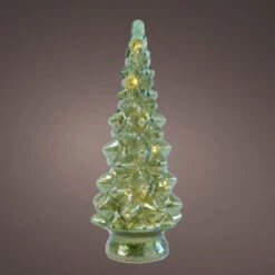 Lumineo LED Glass Green Tree Figurine -Christmas Loft Shop 206706 1 39192.1721653793
