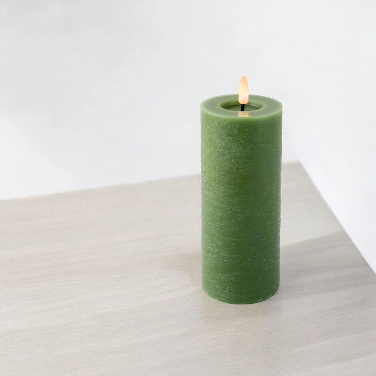 Lumineo Battery Operated Green Wax 7.5 Inch Candle 2 Lumineo Battery Operated Green Wax 7.5 Inch Candle - Image 2