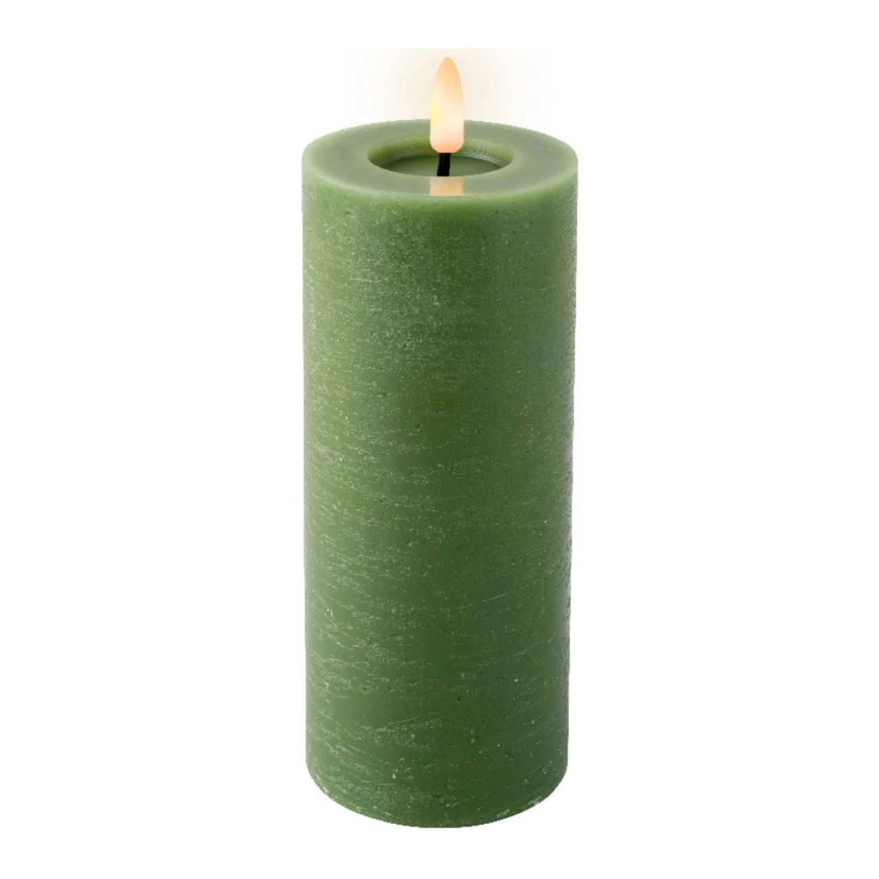 Lumineo Battery Operated Green Wax 7.5 Inch Candle 1 Lumineo Battery Operated Green Wax 7.5 Inch Candle