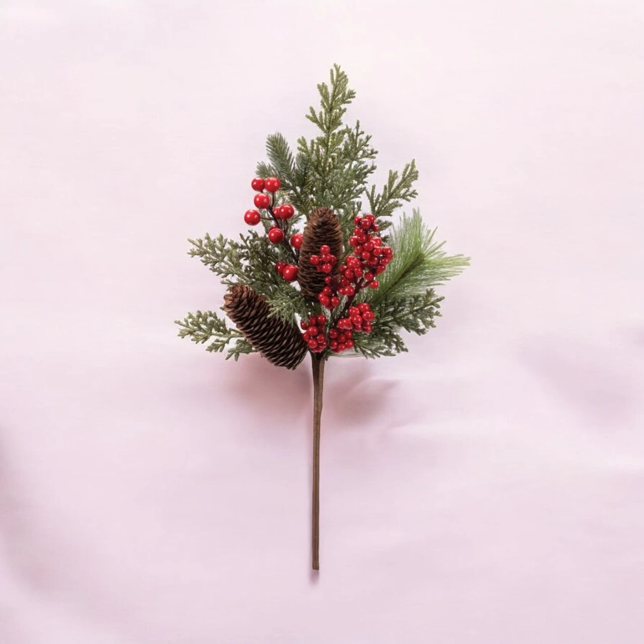 Pine Spray With Berries And Pinecones 2 Pine Spray With Berries And Pinecones - Image 2