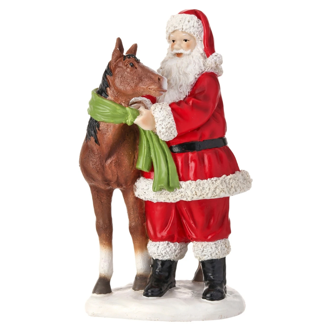 Resin Santa With Horse Figurine 1 Resin Santa With Horse Figurine