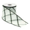 Green Plaid Wired Ribbon
