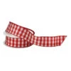 Red/White Country Check With Felt Ribbon 2.5 Inches X 10 Yards