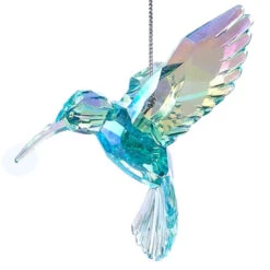 Kurt Adler Blue Iridescent Hummingbird Ornament
