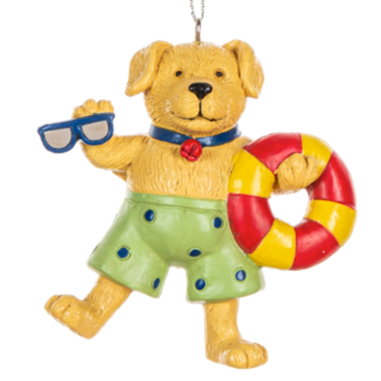 Yellow Beach Dog Ornament 1 Yellow Beach Dog Ornament