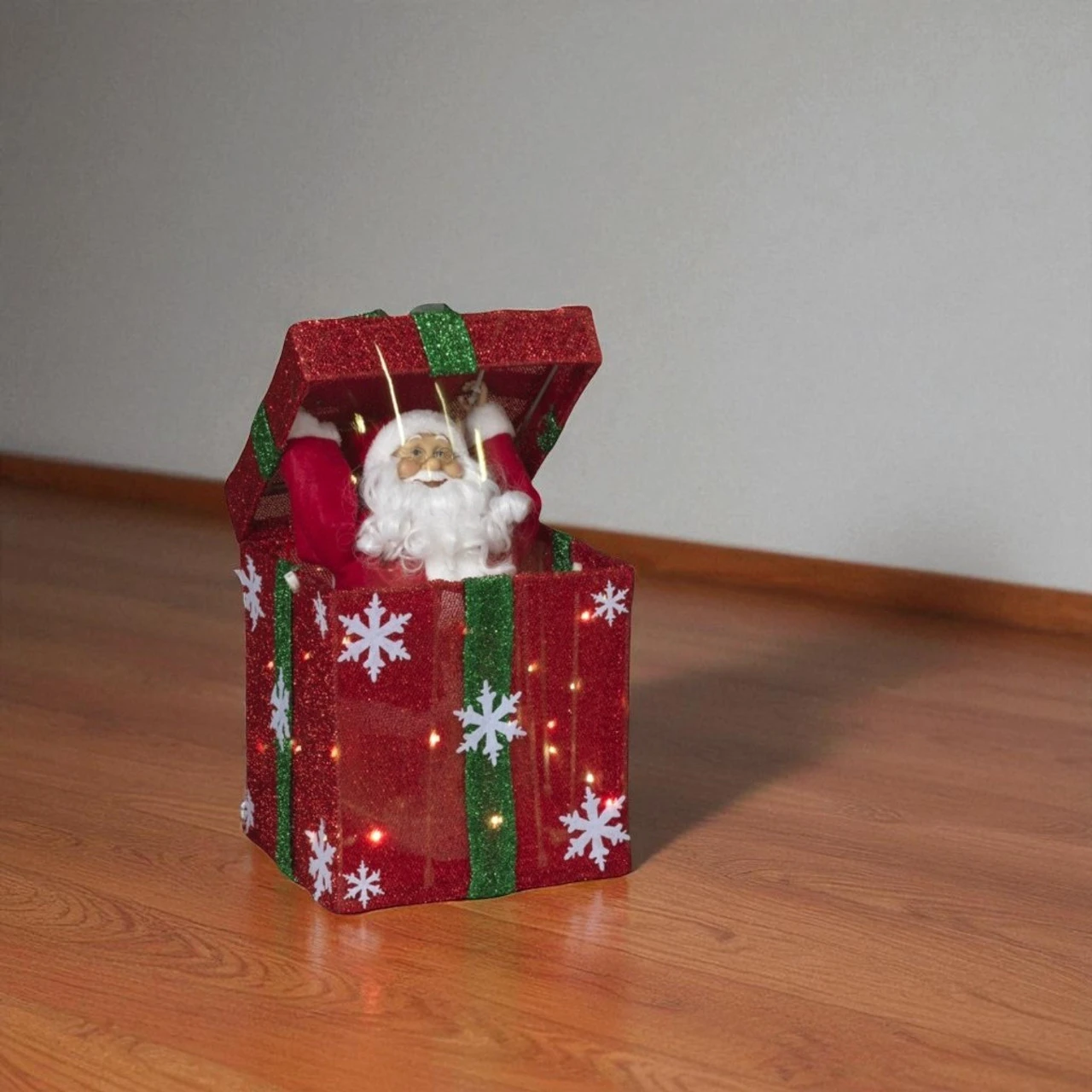 Lighted Musical Animated Santa Gift Box 2 Lighted Musical Animated Santa Gift Box - Image 2