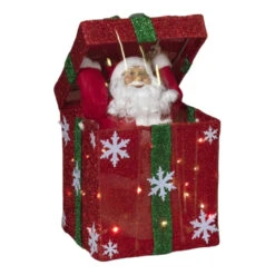 Lighted Musical Animated Santa Gift Box