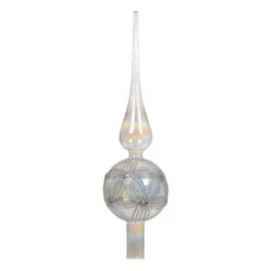 Clear Glass Finial Tree Topper