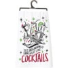 Glitter Kitchen Towel - It's Beginning To Look A Lot Like Cocktails
