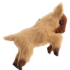 Kurt Adler Tan And Brown Plush Baby Goat Ornament