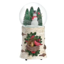 Cardinal Birch Base Musical Snow Globe