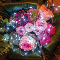 Lumineo 40 Cool White Micro LEDs Silver Wire -Christmas Loft Shop 40 Cool White Micro LEDs Silver Wire 1 18264.1692794636