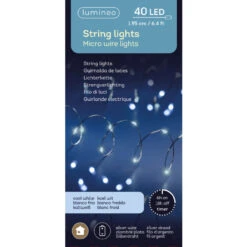 Lumineo 40 Cool White Micro LEDs Silver Wire