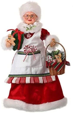16" Candy Kitchen Mrs Claus With Basket