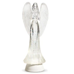 Lighted Angel With Swirling Glitter