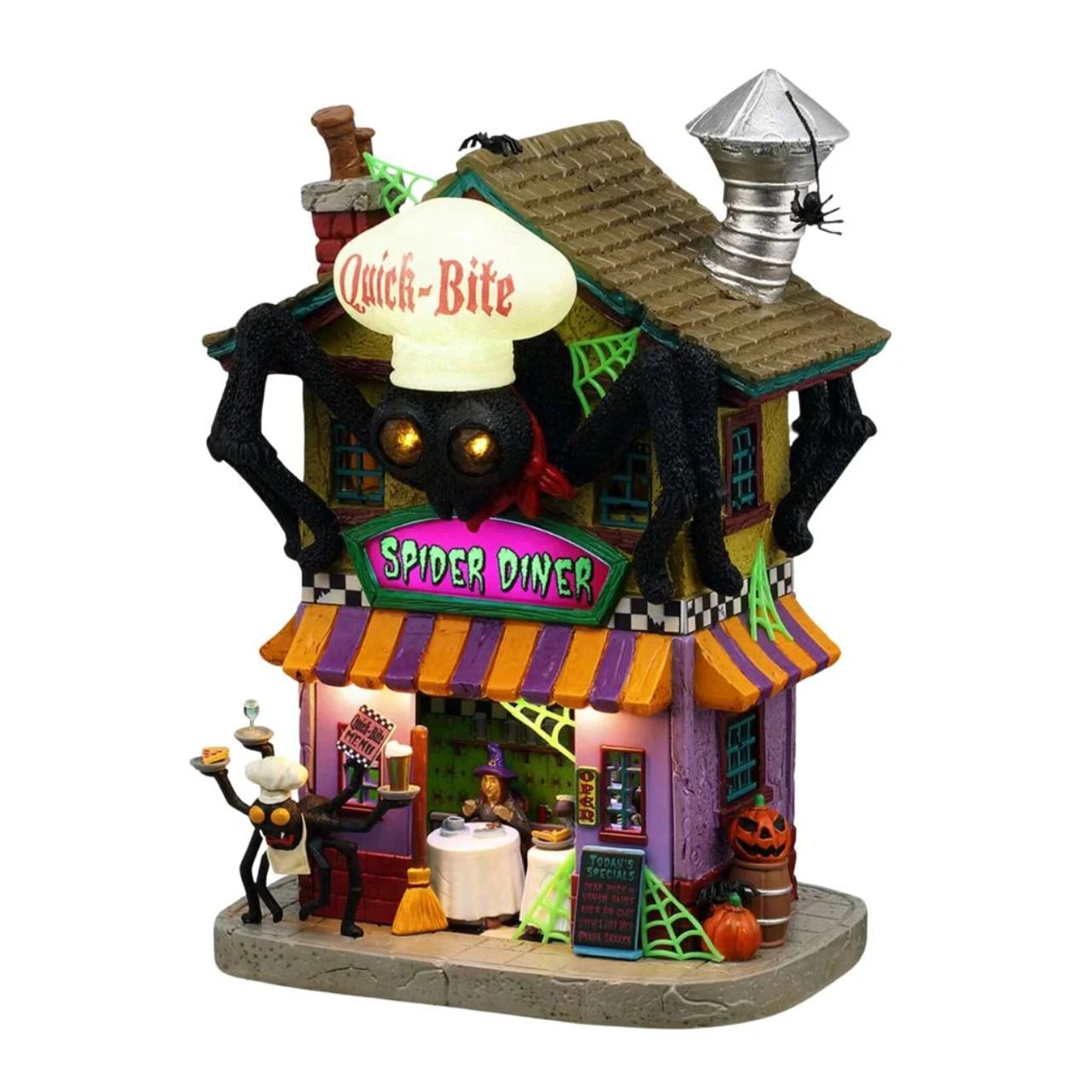 Lemax - Spooky Town - Quick-Bite Spider Diner 1 Lemax - Spooky Town - Quick-Bite Spider Diner