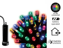 Lumineo 48 LED Multi-Colored Twinkle Lights On Black Wire 7 Lumineo 48 LED Multi-Colored Twinkle Lights On Black Wire -Christmas Loft Shop 497166 1 c rev 2 10503.1544128717