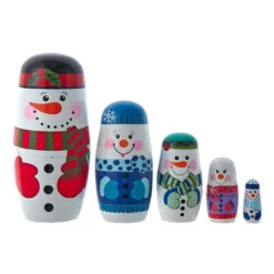 Kurt Adler 5-Piece Snowman Nesting Doll Set