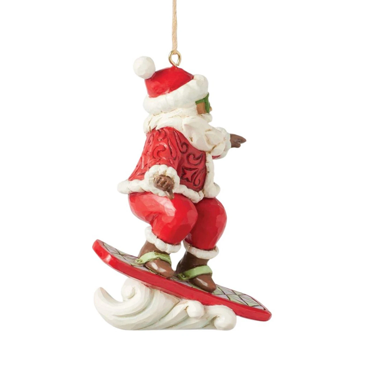 Jim Shore - Heartwood Creek - Snowboarding Santa Ornament 2 Jim Shore - Heartwood Creek - Snowboarding Santa Ornament - Image 2