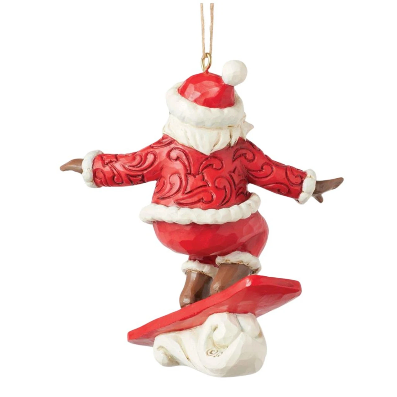 Jim Shore - Heartwood Creek - Snowboarding Santa Ornament 5 Jim Shore - Heartwood Creek - Snowboarding Santa Ornament - Image 5