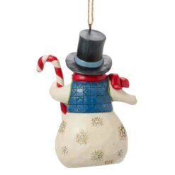Jim Shore - Heartwood Creek - Snowman With Candy Cane Ornament -Christmas Loft Shop 517303 2 78246.1746639734