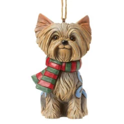Jim Shore - Heartwood Creek - Christmas Dog Yorkie Ornament