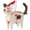 Felt Cat Wearing A Red Hat Ornament