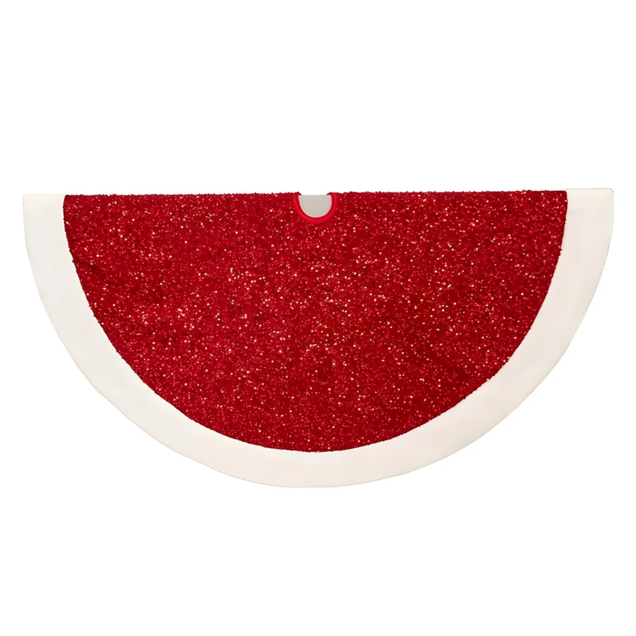 Kurt Adler Red Sequined Tree Skirt 2 Kurt Adler Red Sequined Tree Skirt - Image 2